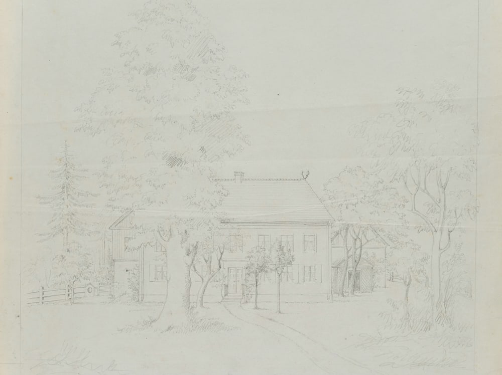 Unknown (19th), Forest lodge in Brandenburg, around 1830, Pencil (1 of 4)