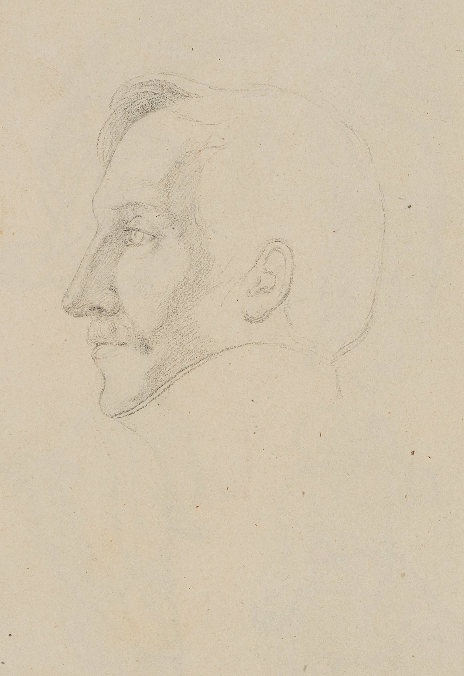 Unknown (19th), A portrait sketch of a man, around 1830, Pencil (1 of 4)