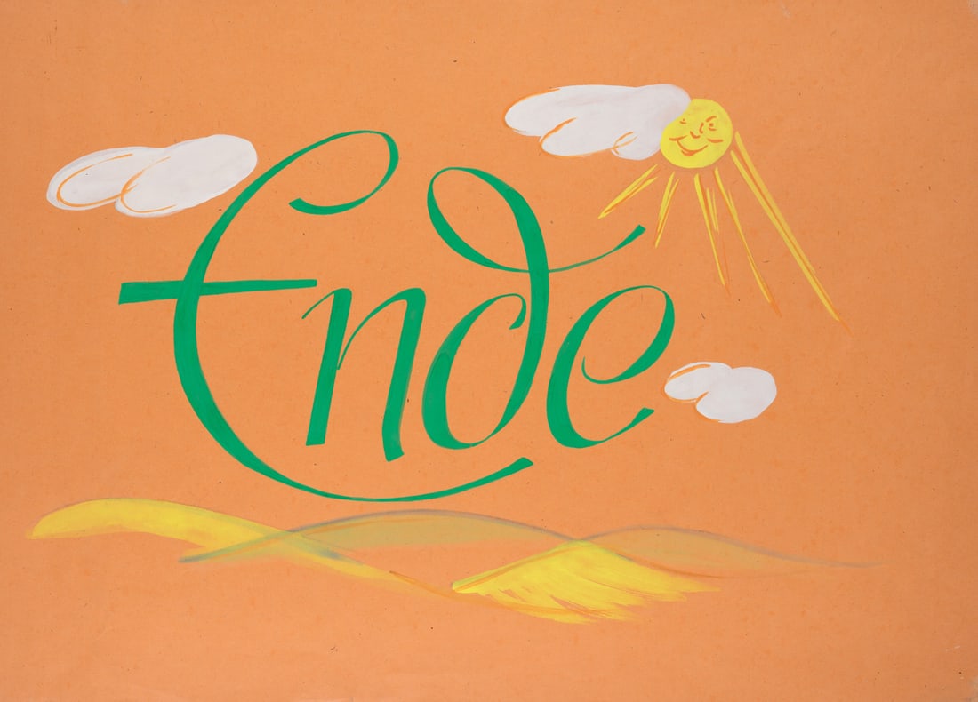 Unknown (20th), Hand-painted film poster, credits, around 1940, Gouache: Unknown (20th century): Hand-painted film poster, credits, c. 1940, Gouache Technique: Gouache on Paper, on Date: c. 1940 Keywords: 20th century, Avant-garde, Professions, Germany, Size: Paper: 42,9 c