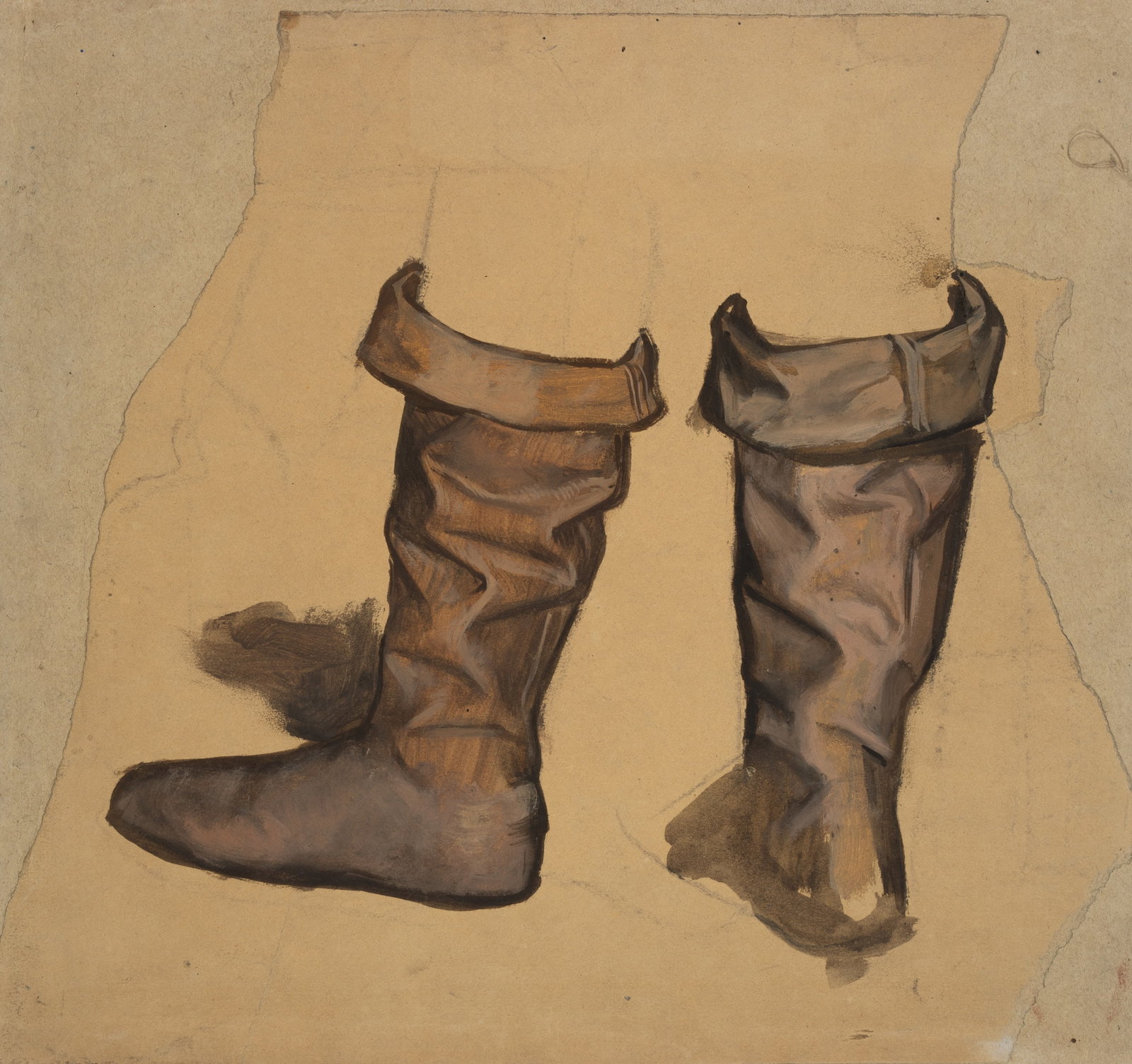 E. GEBHARDT (1838-1925), A study of boots, around 1884, Oil (1 of 4)