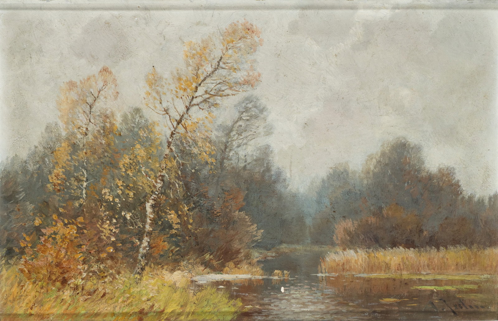 Unknown (19th), Autumnal landscape, around 1880, Oil (1 of 5)