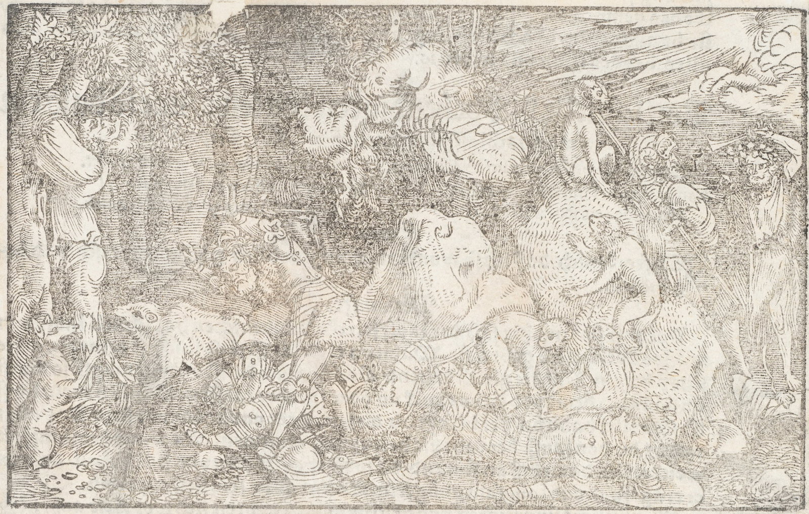 PETRARCAMEISTER (1600-1650), On the body’s strengths, around 1532, Woodcut (1 of 5)