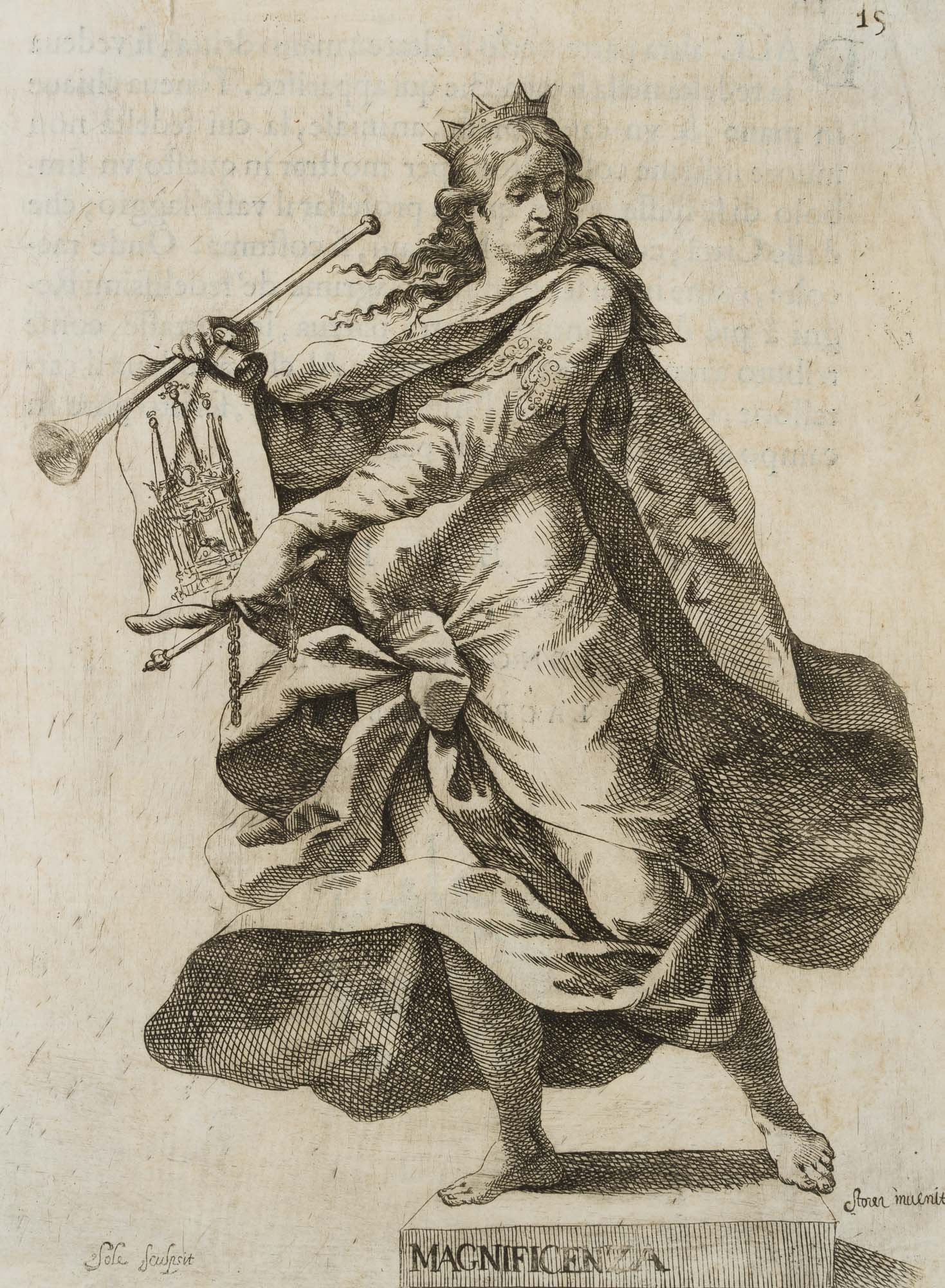 G. SOLE (*1649) after STORER (*1611), Allegory of Magnificence, 1645, Copper engraving (1 of 4)