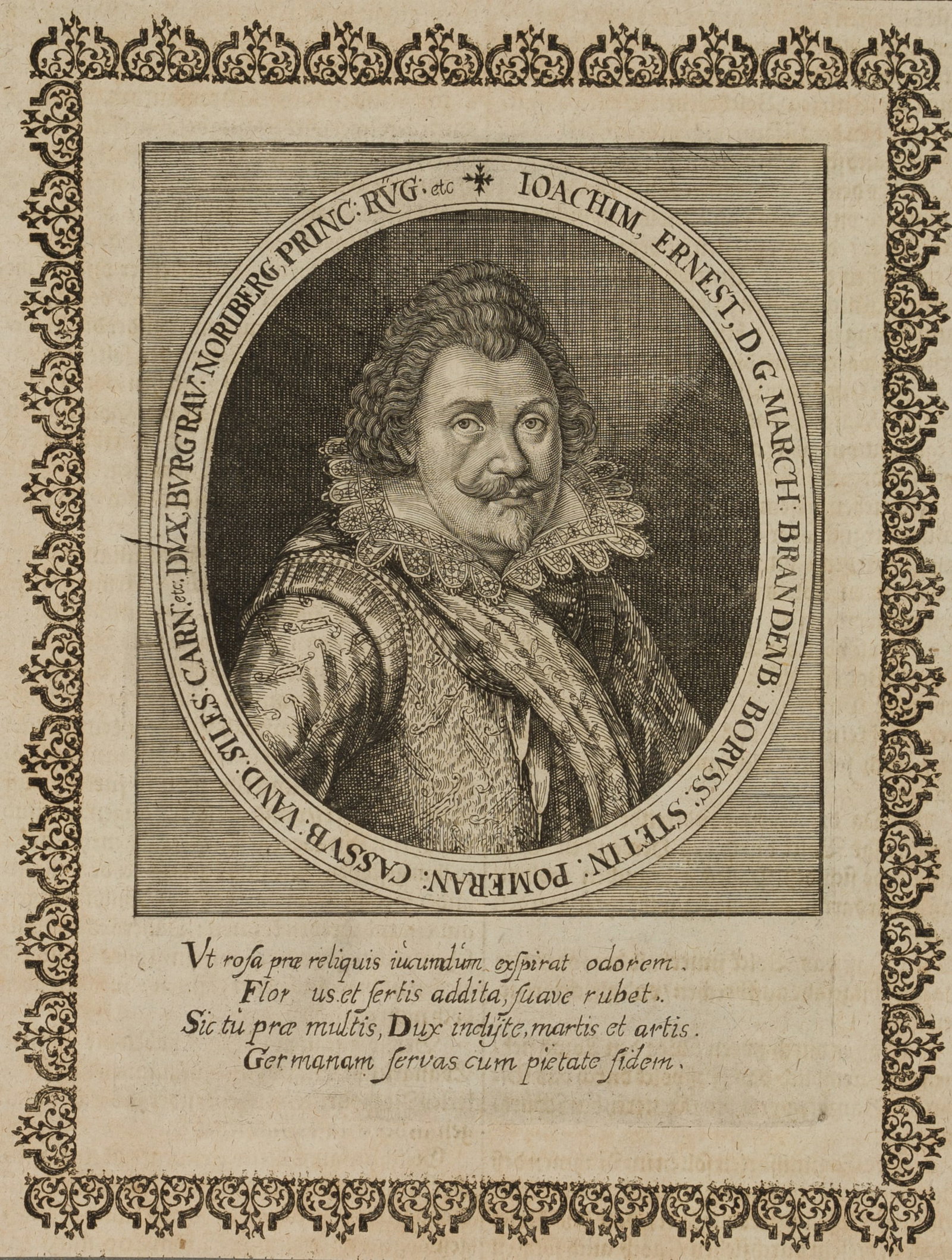 Unknown (17th), Margrave of Brandenburg-Ansbach, 1661, Copper engraving: Unknown (17th century): Portrait of Margrave Joachim Ernst of Brandenburg-Ansbach, Anbach (1583 Cölln - 1626 Ansbach), 1661, Copper engraving Technique: Copper engraving on Laid paper Date: 1661 