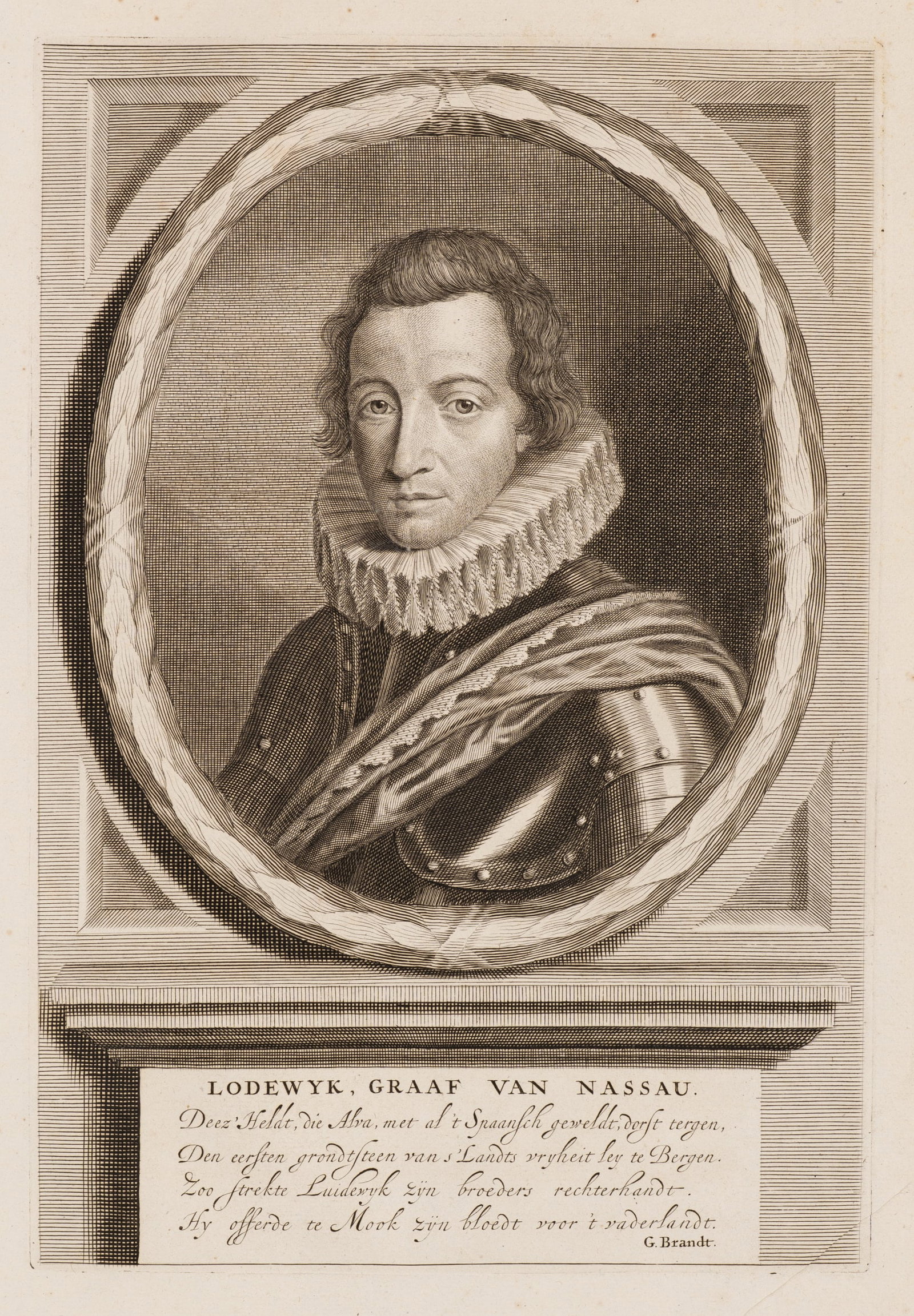 Unknown (17th), Portrait of Lodewyk, Count of Nassau, around 1679, Copper engraving (1 of 5)