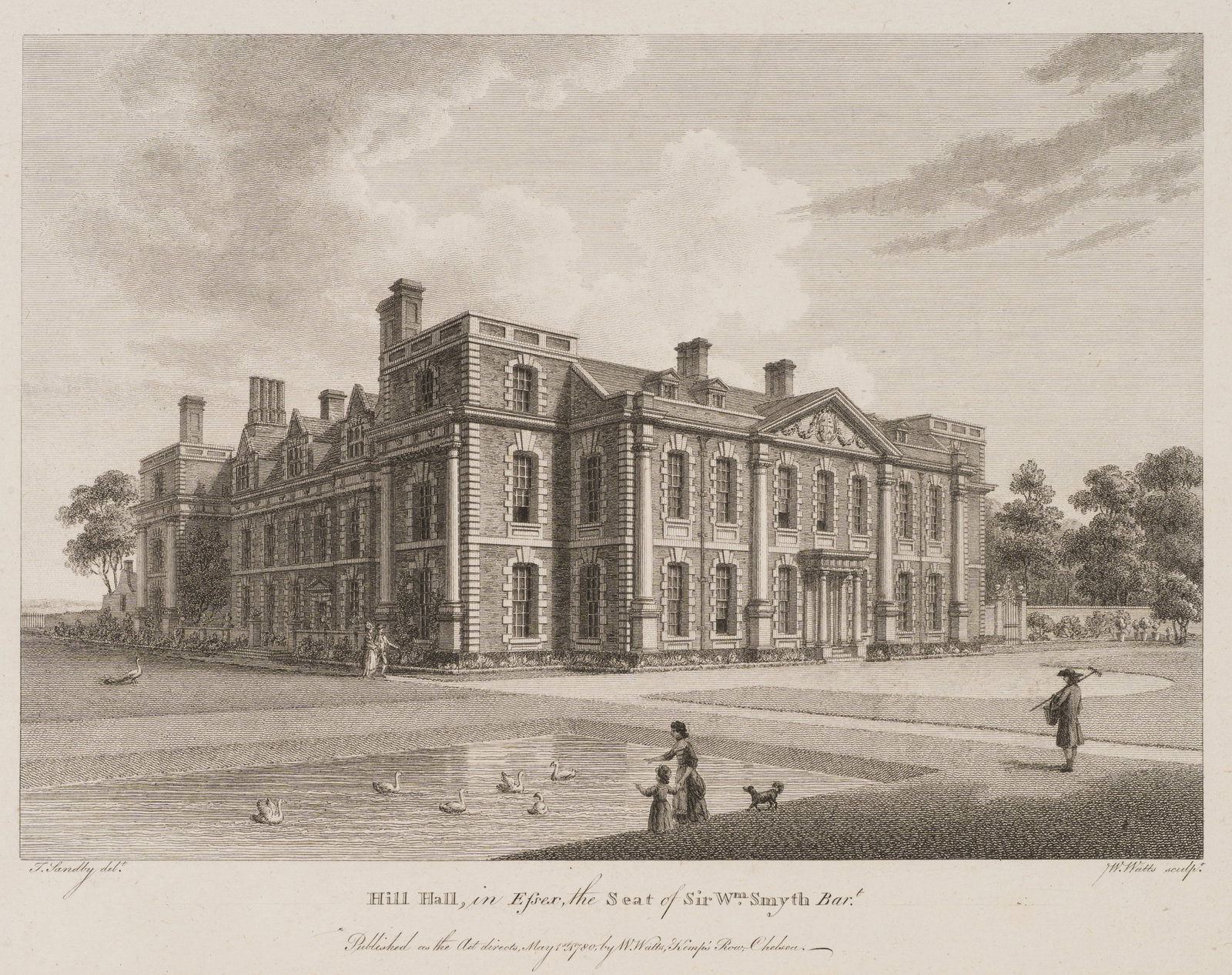 W. WATTS (*1752) after SANDBY (*1721), Hill Hall in Essex, 1780, Etching (1 of 5)