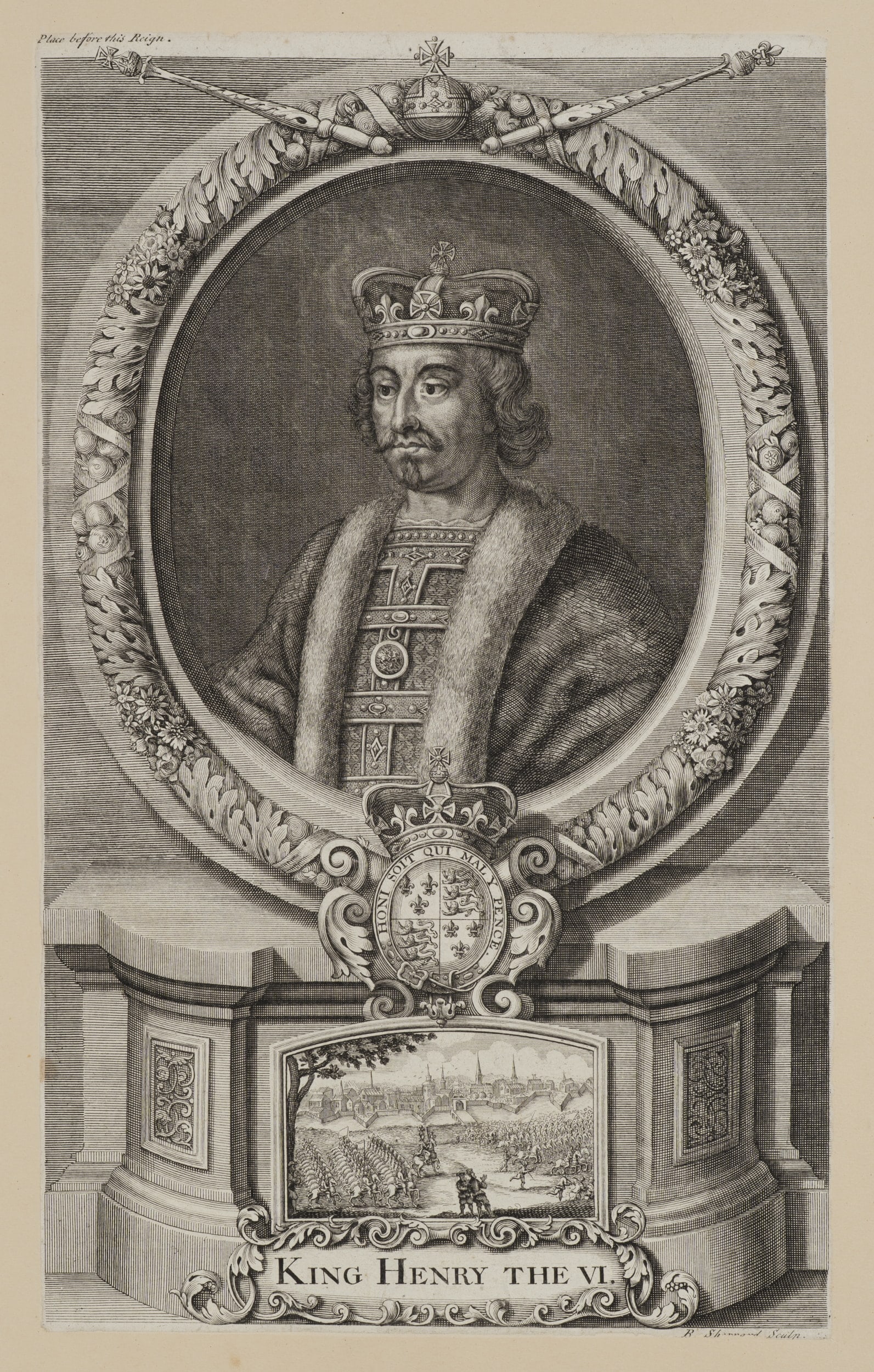 R. SHEPPARD (1712-1740), King Henry VI – Rapin’s History of England, 1733, Copper engraving (1 of 5)