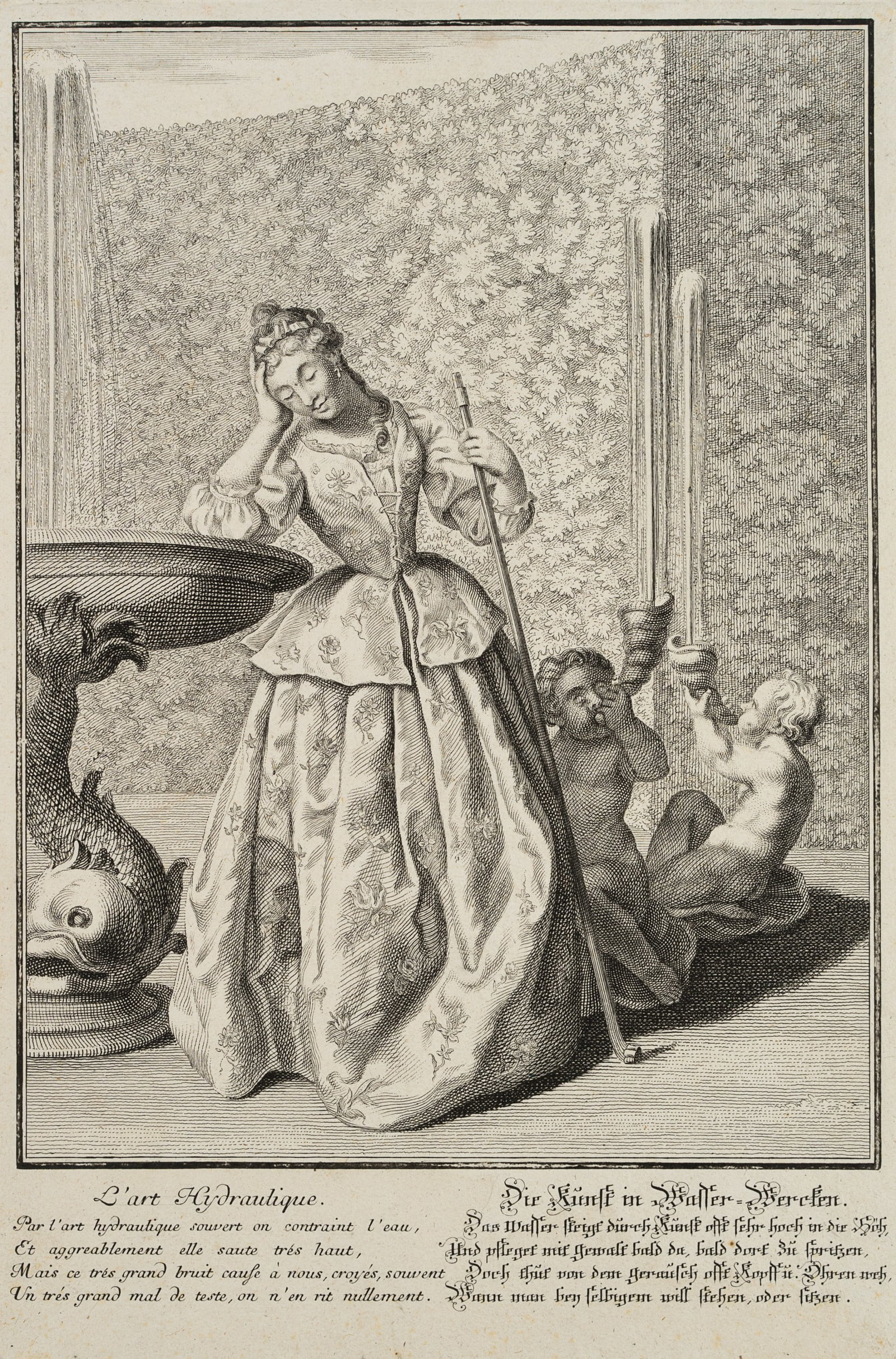 Unknown (18th), Art in Waterworks, around 1780, Copper engraving (1 of 4)