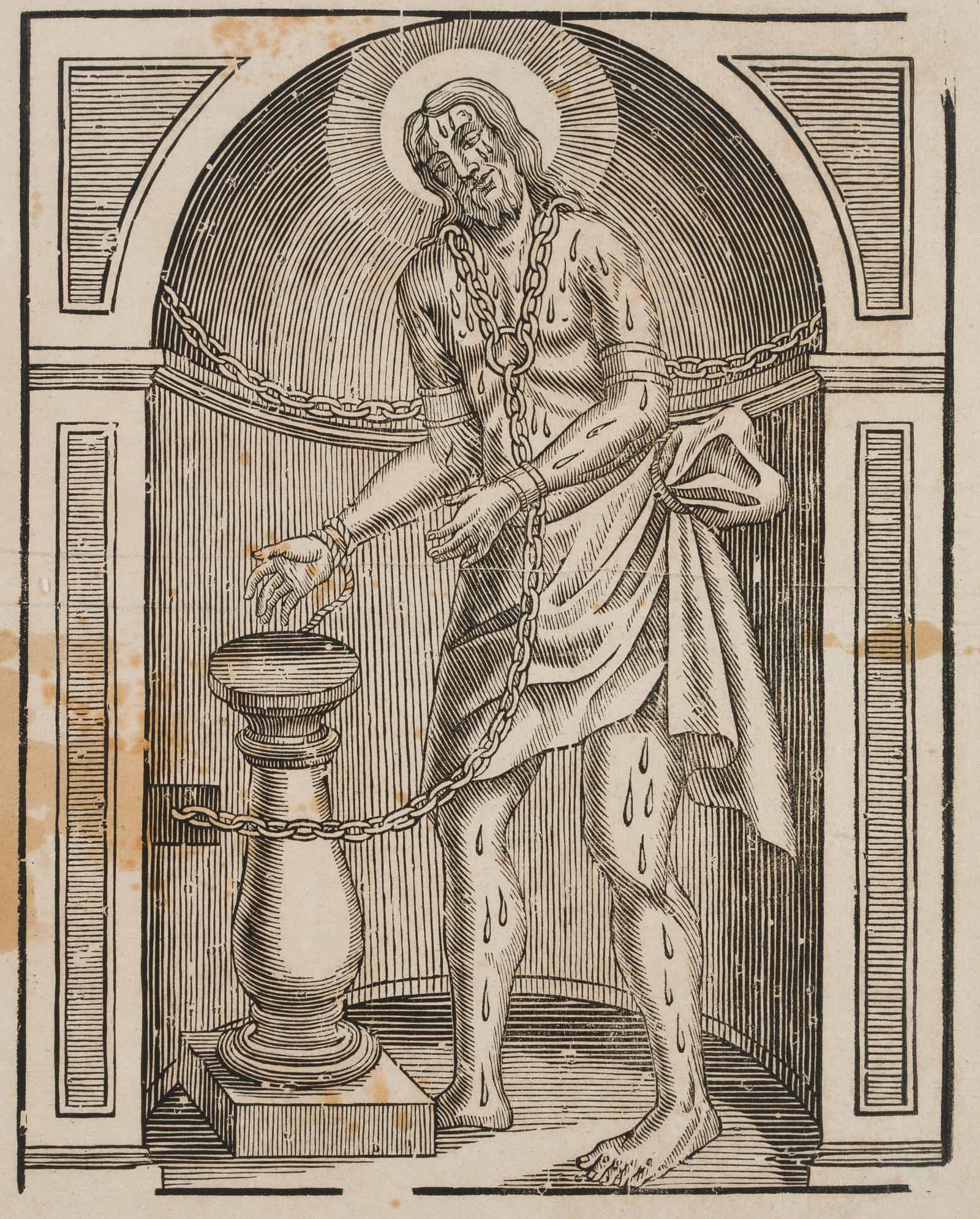 Unknown (18th), The Flagellation of Jesus, The Passion of Christ, Woodcut (1 of 4)
