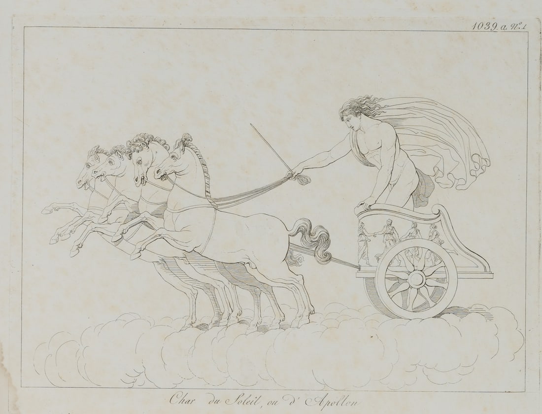 T. PIROLI (*1750) after RAFFAEL (*1483), Album of Paintings from the Sala Borgia, 1835, Etching: Tommaso Piroli (1750 Rom - 1824 ibid.) after Raffael: Raffaello Sanzio da Urbino (1483 Urbino - 1520 Rom): Portfolio 'Peintures De La Sala Borgia, Au Vatican, De L'Invention De Raphael' with outline e