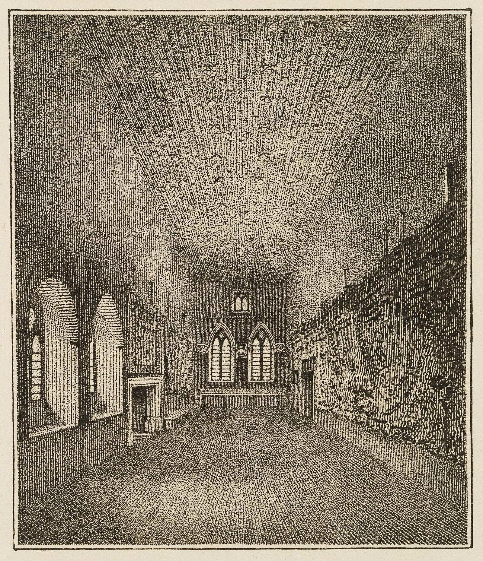 J. SMITH (1766-1833), The Painted Chamber, Westminster Palace, 1807, Lithography: John Thomas Smith (1766 London - 1833 ibid.): Depiction of the Painted Chamber in the medieval Palace of Westminster in 1800, 1807, Lithography Technique: Lithography on Paper Stamp: Verso Rolf Armin 