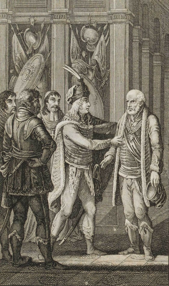 Unknown (18th), A gathering of five knights, around 1800, Copper engraving (1 of 7)
