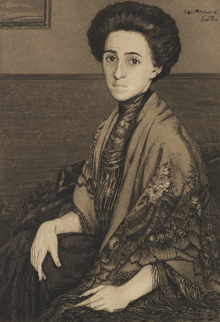 C. WALTHER (1880-1954), Vera, the artist’s wife, 1908, Etching (1 of 3)