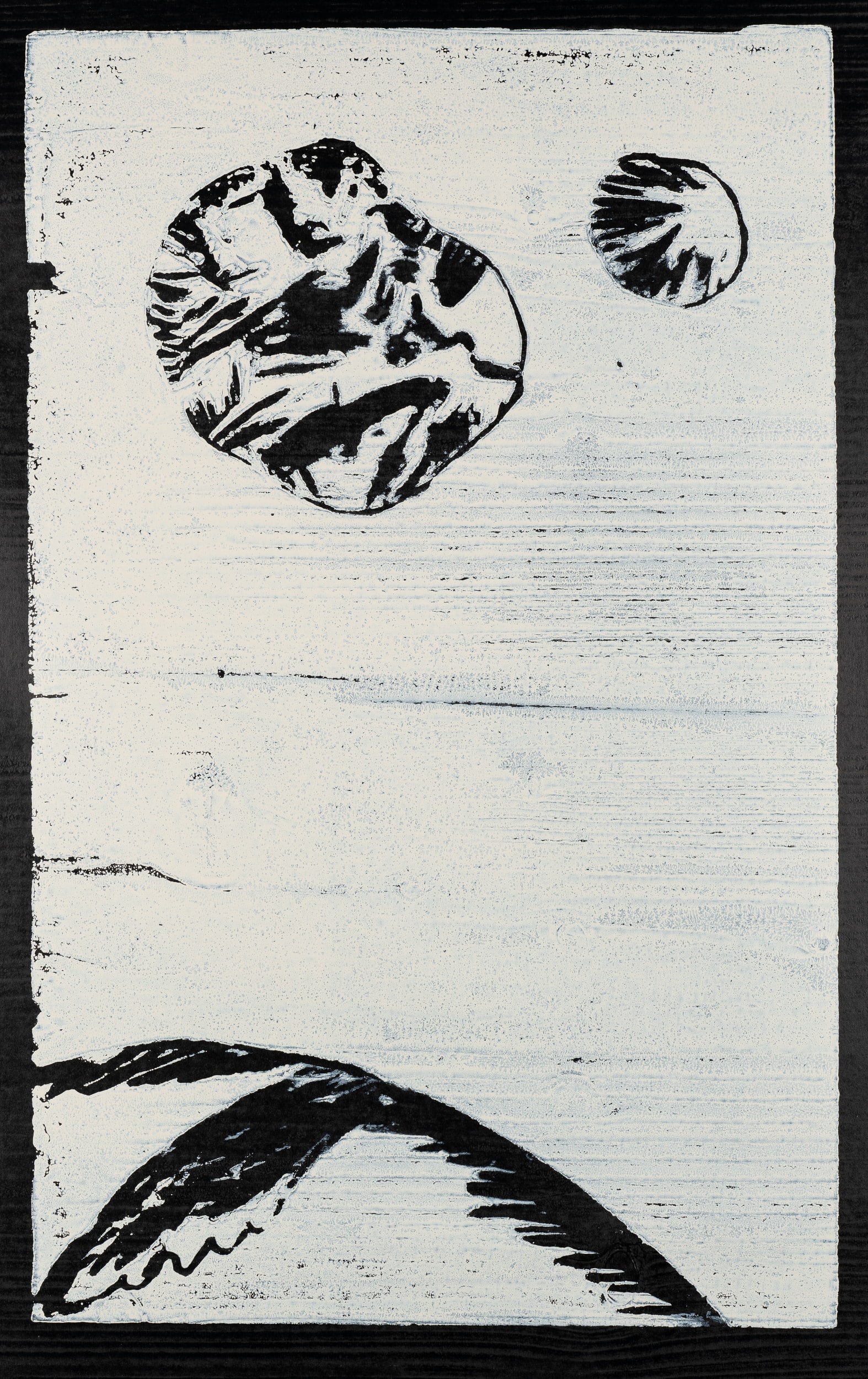 H. MODERSOHN (*1948), Abstract shapes and spheres, 1987, Woodcut (1 of 5)