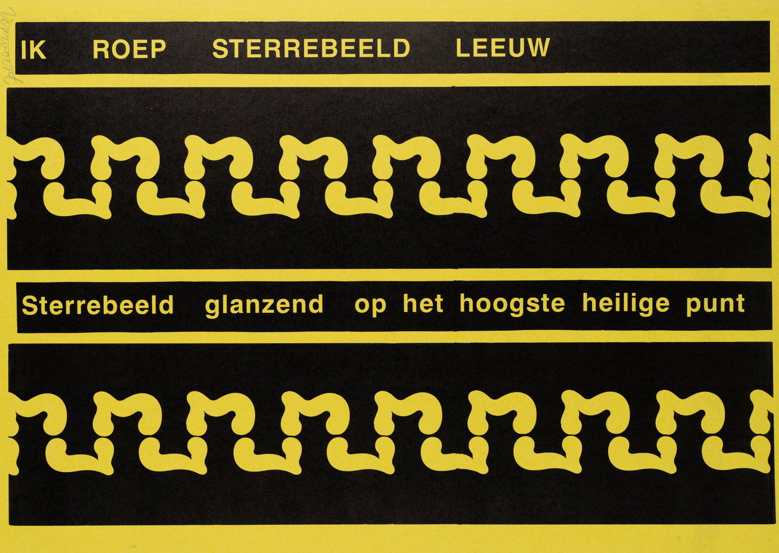 W. VERWOERT (*1935), "I’m calling on the constellation Leo", 1992, Lithography (1 of 5)