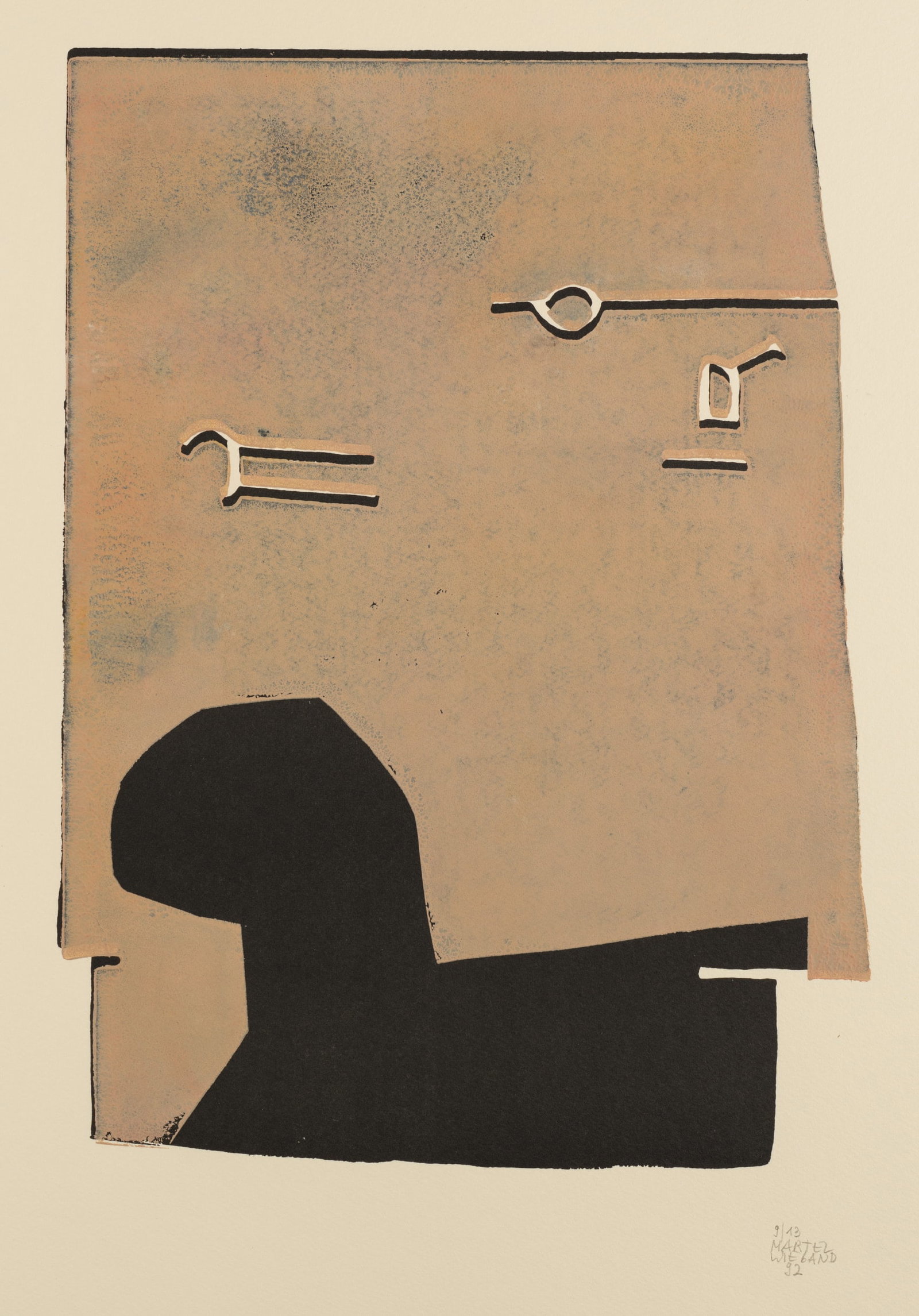 M. WIEGAND (1922-2006), The artistic creative process, 1992, Print product: Martel Wiegand (1922 Düsseldorf - 2006 ibid.): "Flattened Capped, Flattened, Shaded 1, Shaded 1, Shaded 2, Shaded 2, Shaded 2, Shaded 2, Shaded 2", 1992, Print product Technique: Print product on