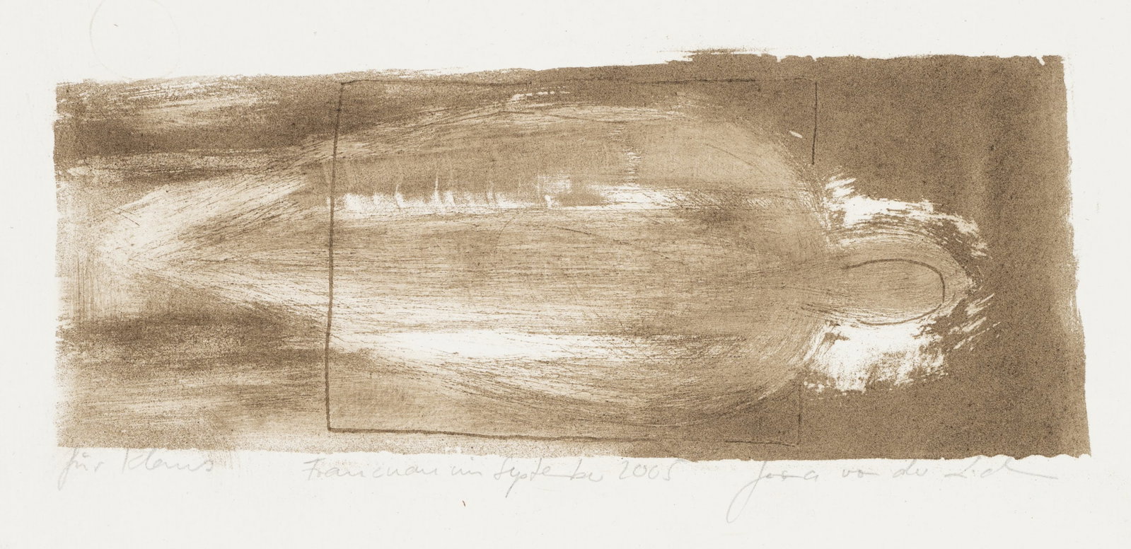 Unknown (20th), Abstract composition with a figure in a rectangle, 2005, Etching (1 of 5)