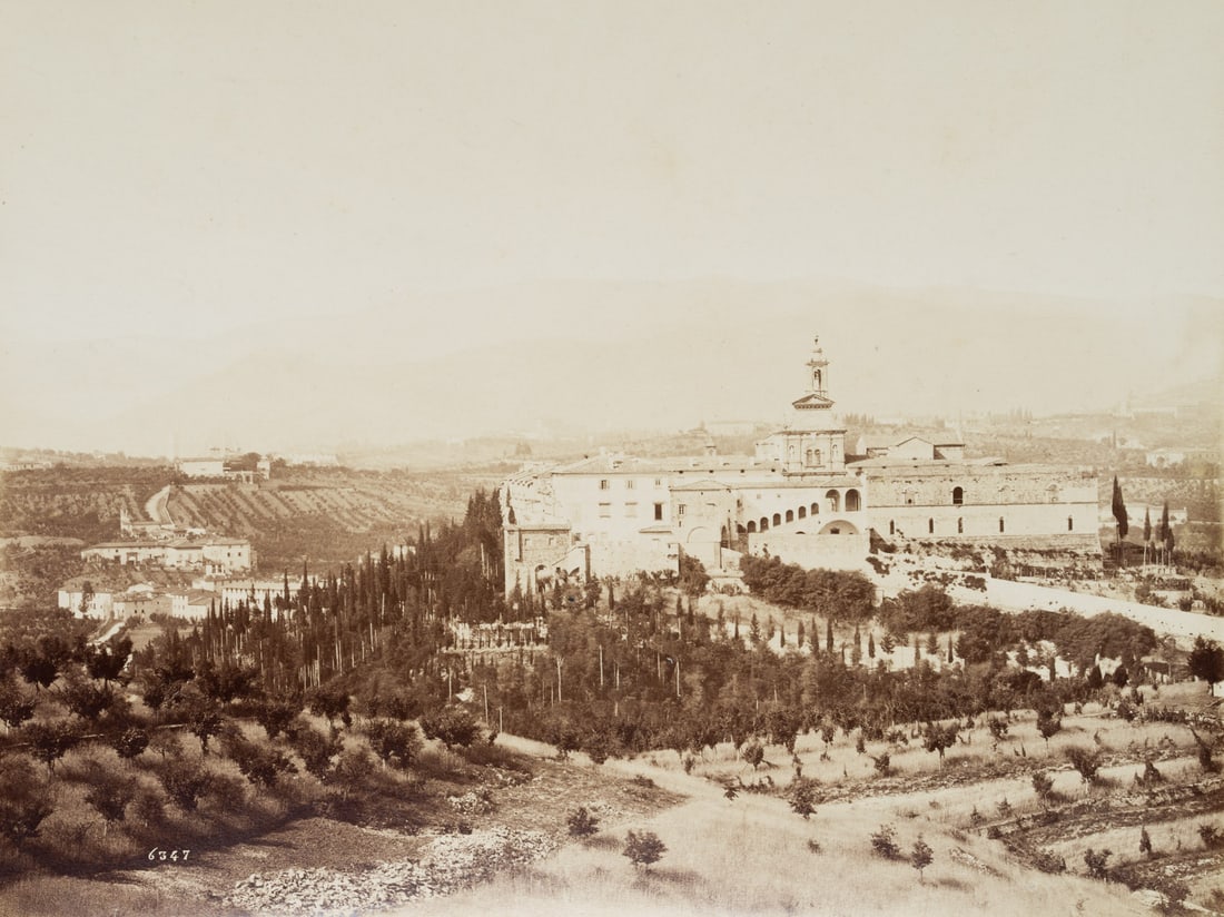 FRATELLI ALINARI (19th) Circle, Landscape with an abbey church, around 1880, albumen paper print (1 of 4)
