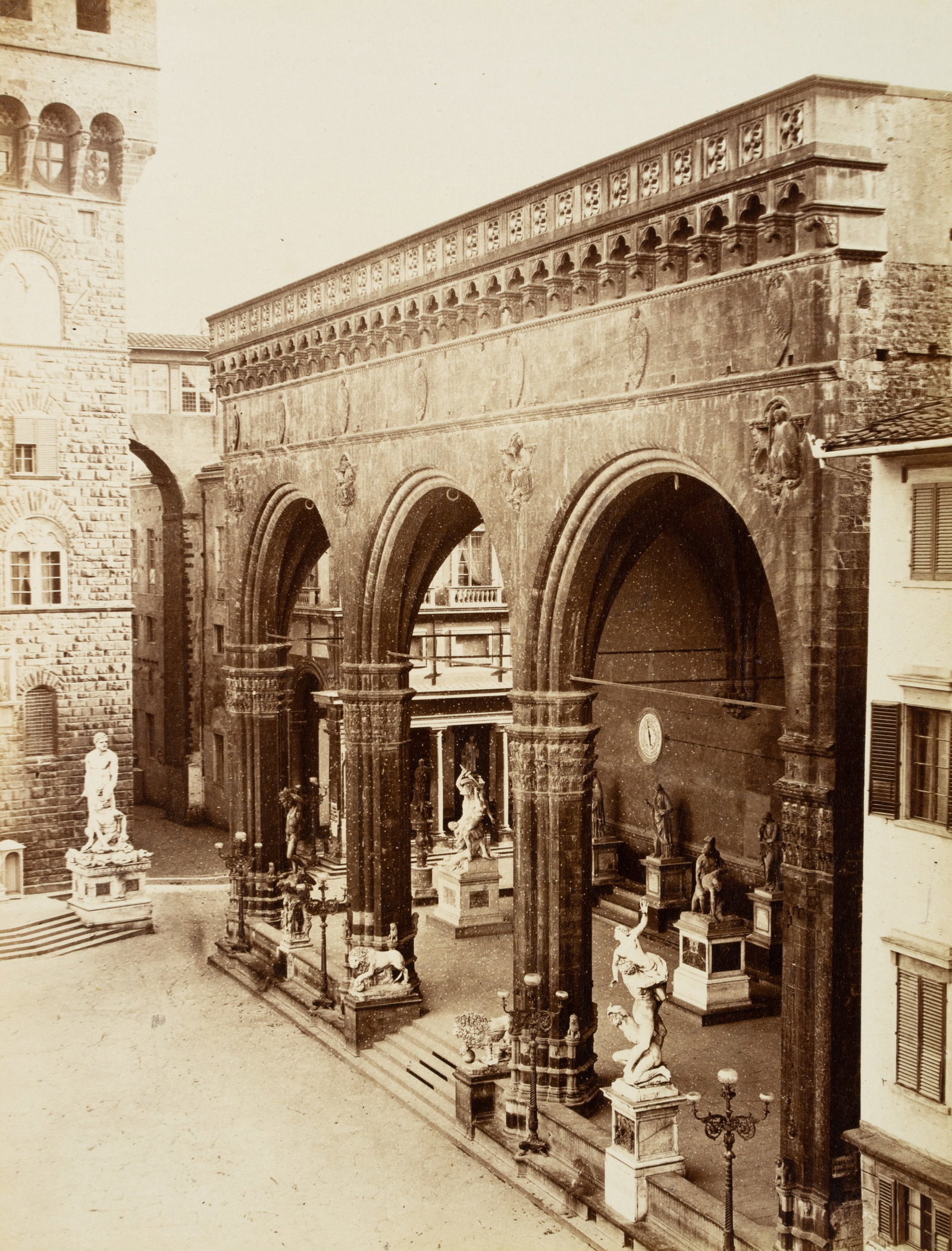 FRATELLI ALINARI (19th) Circle, Loggia dei Lanzi, Florence, around 1880, albumen paper print (1 of 5)