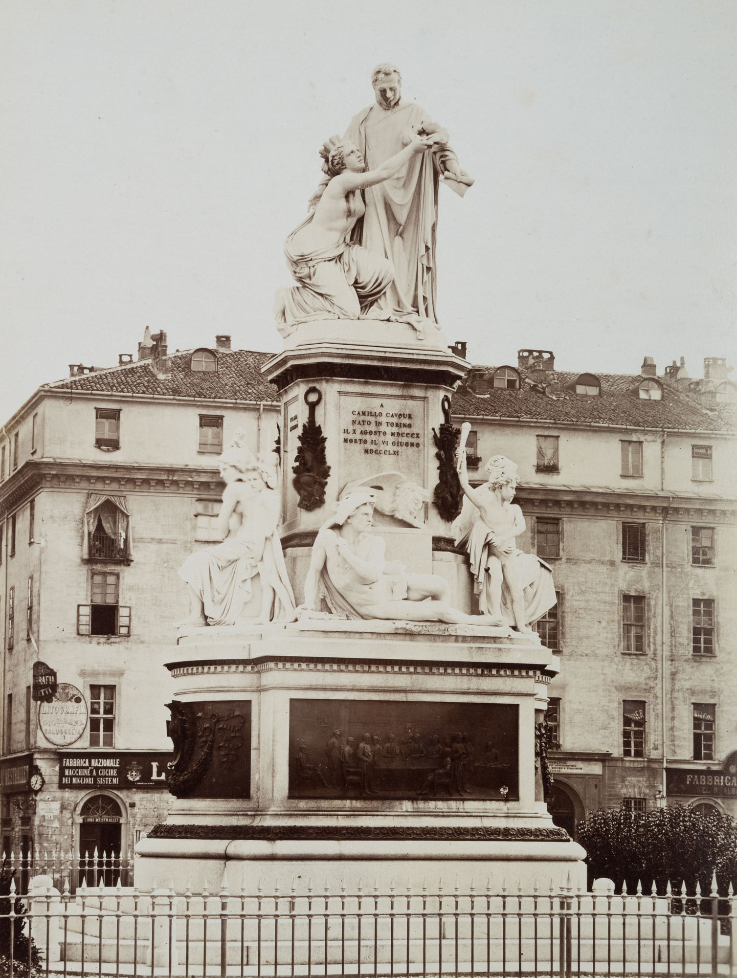 FRATELLI ALINARI (19th) Circle, Turin, Cavour Monument, around 1880, albumen paper print (1 of 4)