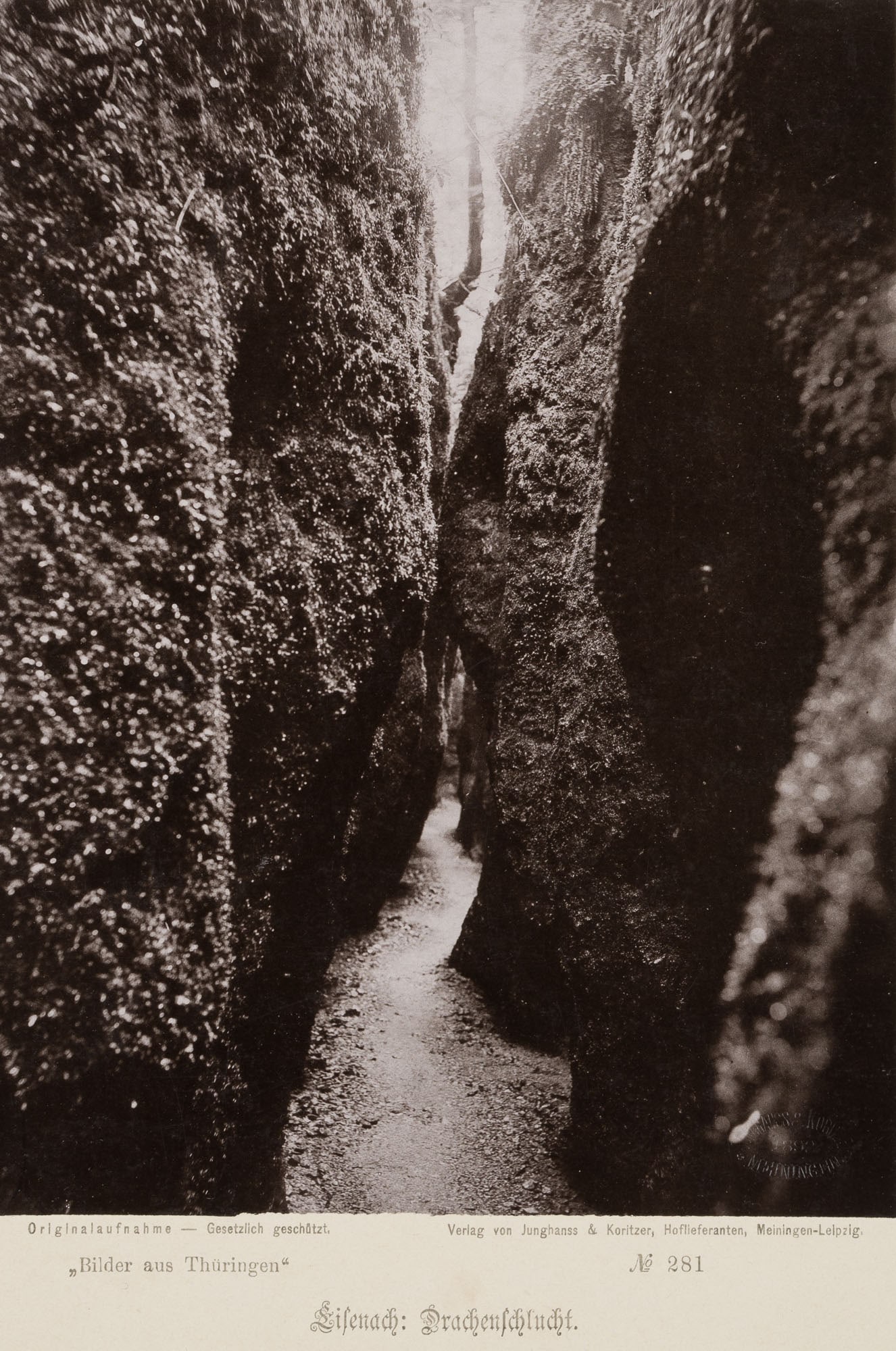 JUNGHANSS & KORITZER (19th), Eisenach Dragon Gorge, 1892, albumen paper print (1 of 4)