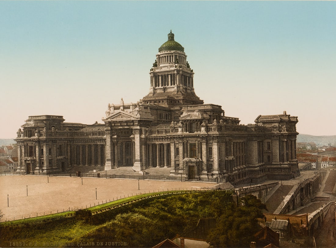 Unknown (20th), View of the Palace of Justice, Brussels, around 1880, albumen paper print (1 of 4)