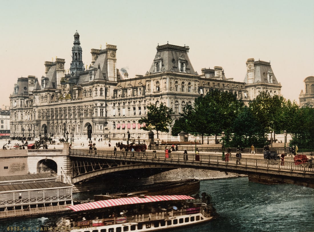Unknown (20th), Town Hall, Paris, Hôtel de Ville, around 1880, albumen paper print (1 of 4)