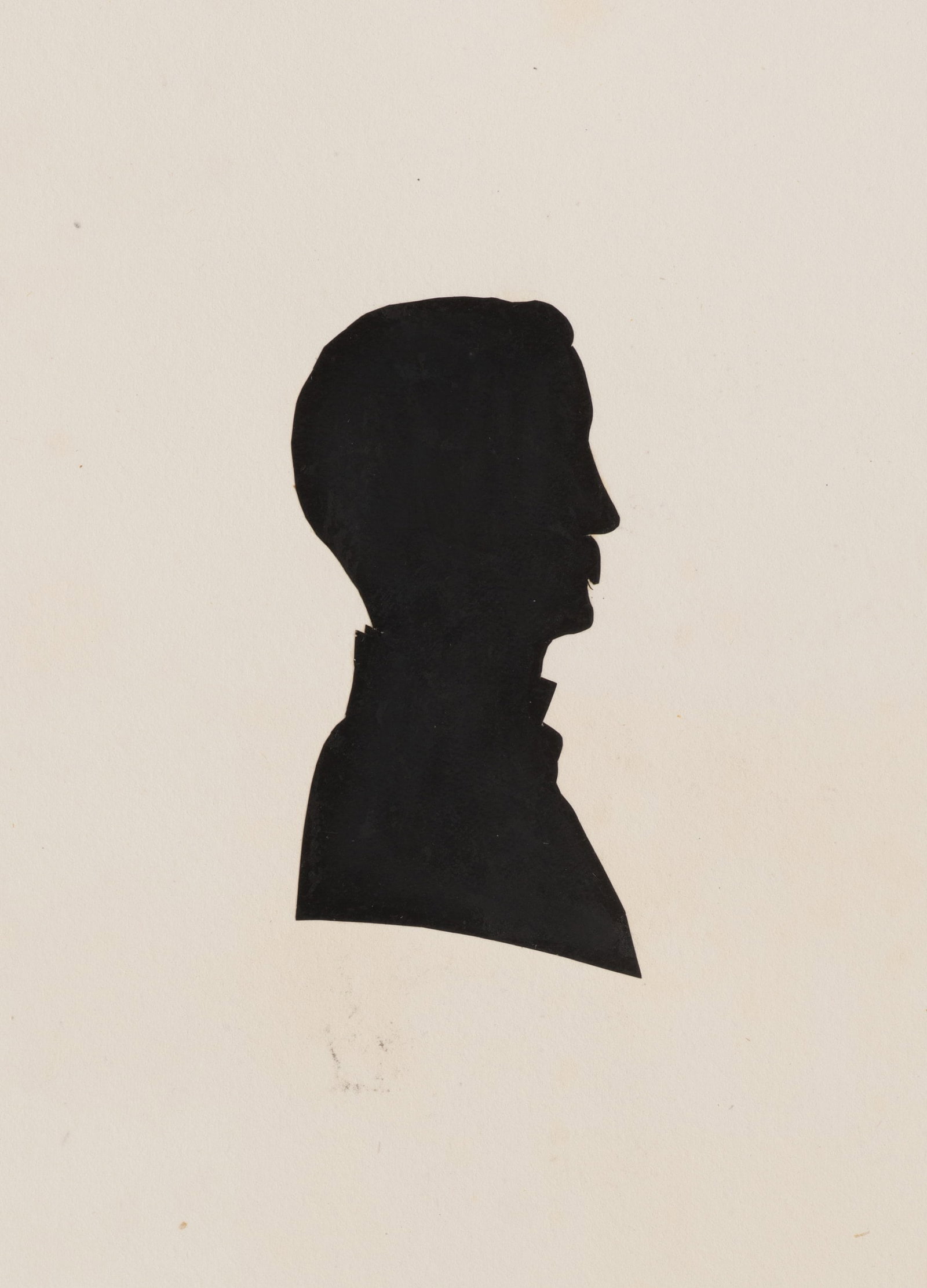 Unknown (19th), Profile silhouette of Captain Mason, Silhouette: Unknown (19th century): Profile silhouette of Captain Mason Black profile silhouette of a man with the inscription "Capt Mason", 19th century, Silhouette Technique: Silhouette on Paper, mounted on Pap