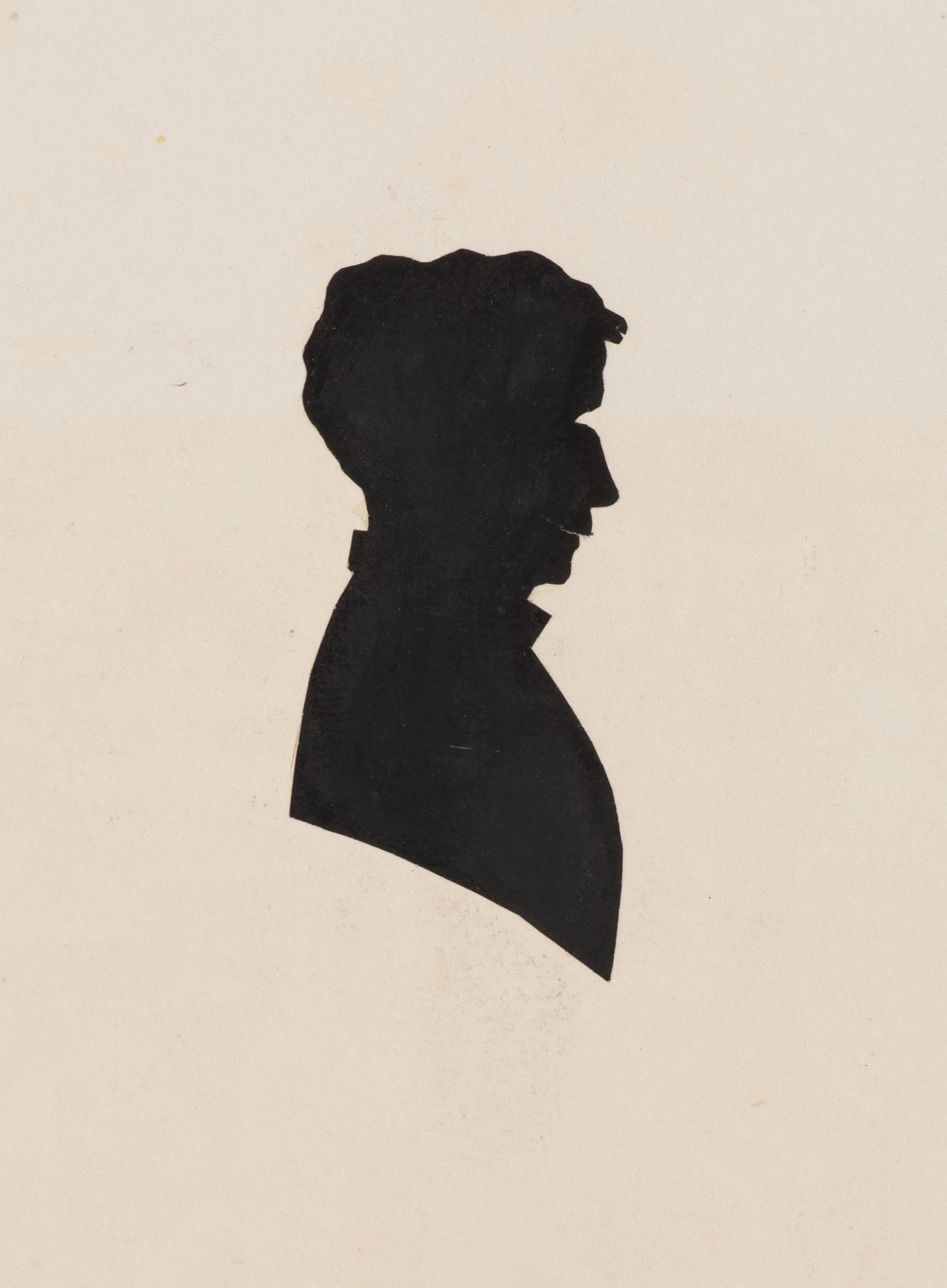 Unknown (19th), The poet William Watson, Silhouette: Unknown (19th century): The poet William Watson Profile silhouette of a young man, 19th century, Silhouette Technique: Silhouette on Paper, mounted on Paper Inscription: At the lower part inscribed by