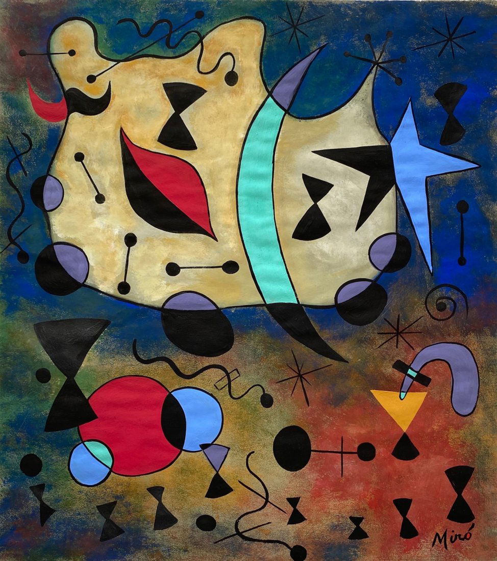 Joan Miro (Gouache on Paper) in the style of (1 of 2)