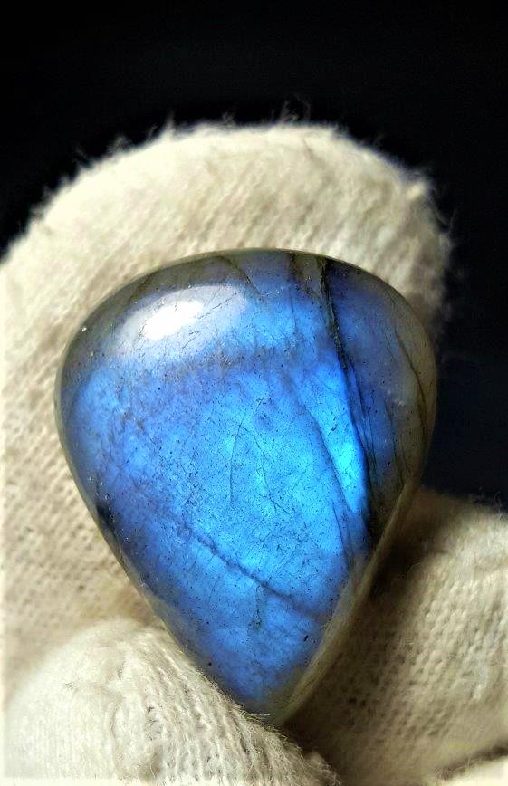 BLUISH Fire Labradorite Cabochon Loose Gemstone (1 of 3)