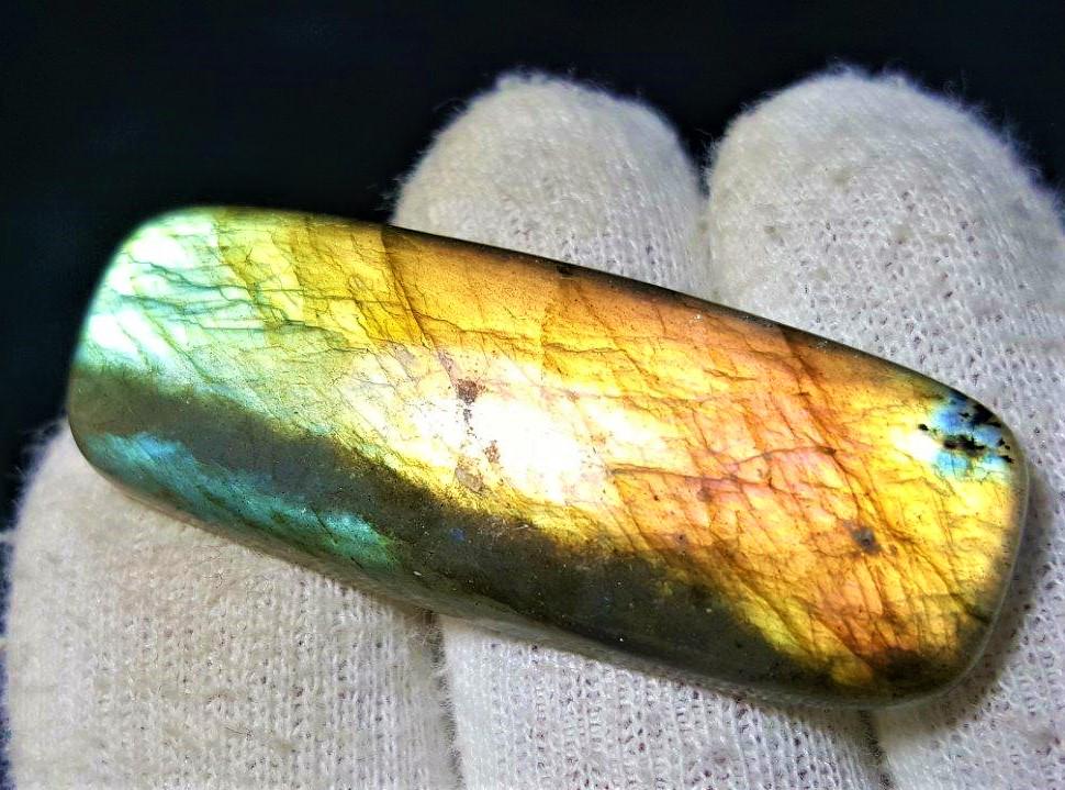 Fire Labradorite Cabochon Gemstone - 47 Cts (1 of 3)