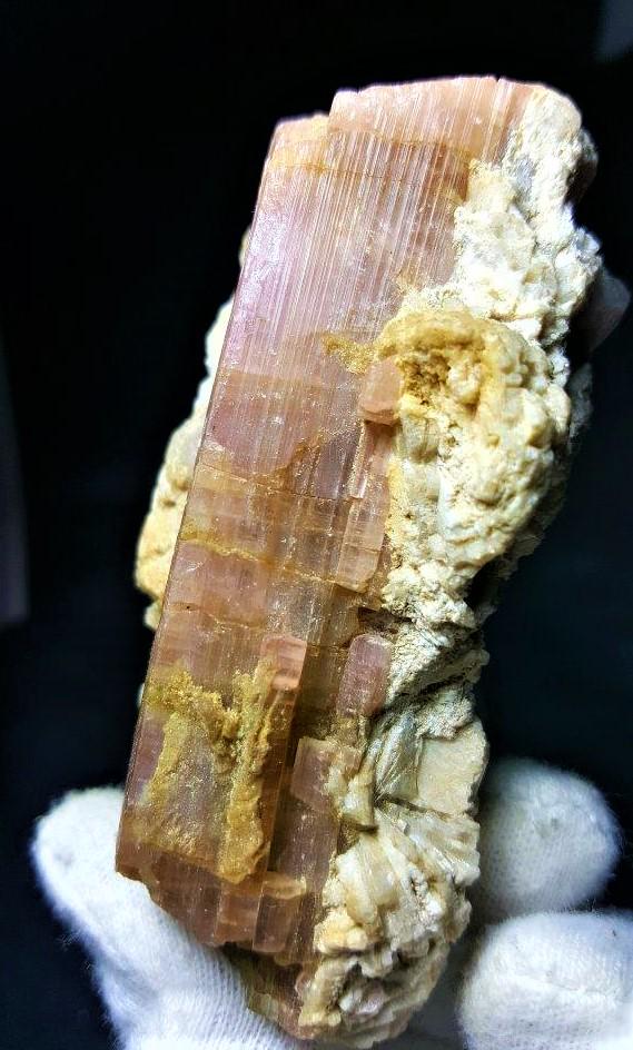 Pink Tourmaline Crystal in Mother Rock - 142.6 Grms (1 of 4)
