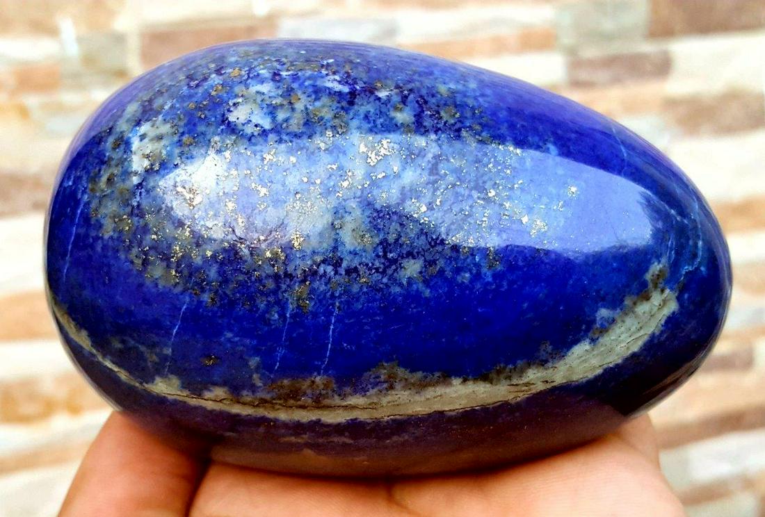 743 Grams Hand Carved Lapis Lazuli Healing Egg (1 of 4)