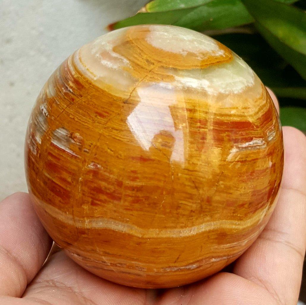 545 Grams Beautiful Onix Sphere -Diameter (1 of 7)