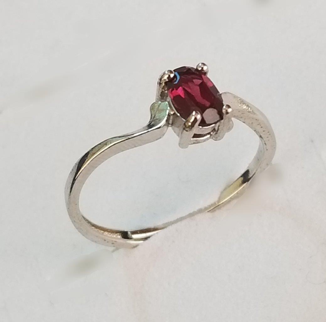 Natural Rubelite Tourmlaine Gemstone Ring (1 of 2)