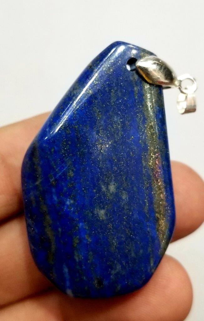 STERLING SILVER LAPIS LAZULI PENDANT (1 of 2)
