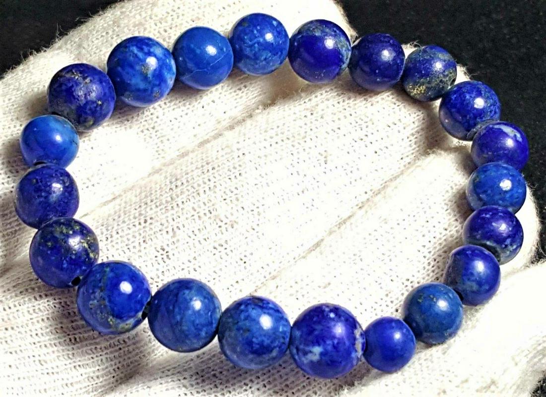 8mm Genuine Lapis Lazuli Bracelet (1 of 3)