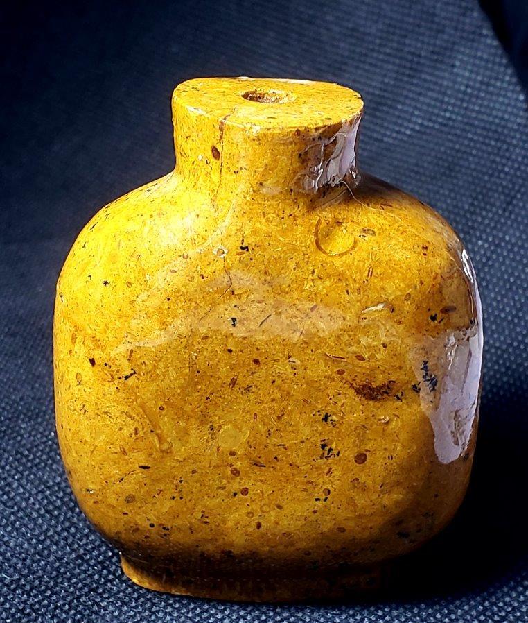 Yellow Jasper Polished Snuff Bottle -174 Grams (1 of 4)