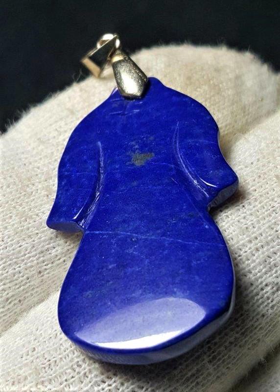 Vintage Style Lapis Lazuli Sterling Silver Pendant (1 of 3)