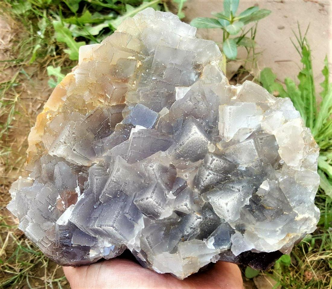 2200 Grams Huge Natural Cubic Fluorite Mountains (1 of 6)