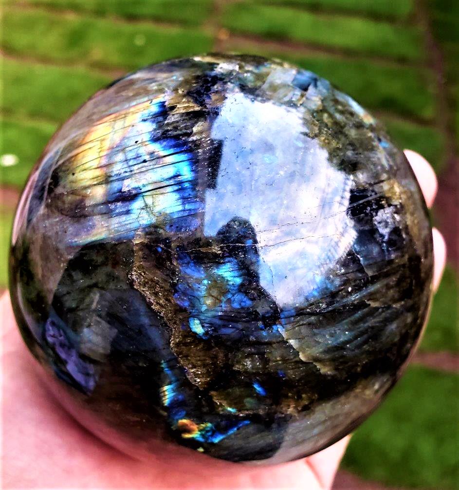 Fire Labradorite Polished Healing Sphere - 1254 Grams (1 of 5)