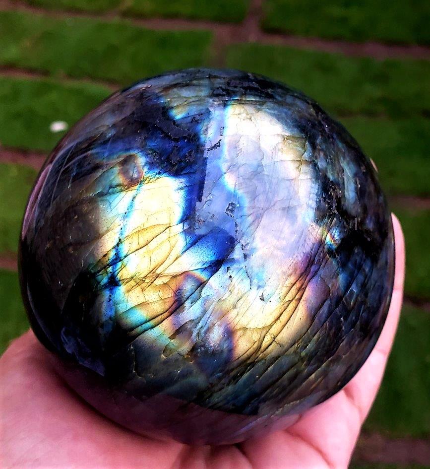 Labradorite Polished Tumbled Sphere - 1180 Grams (1 of 4)