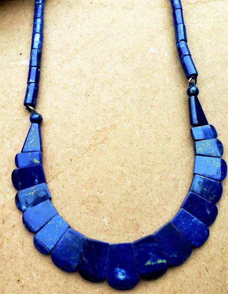 Lapis Lazuli Handmade Beaded Necklace (1 of 2)