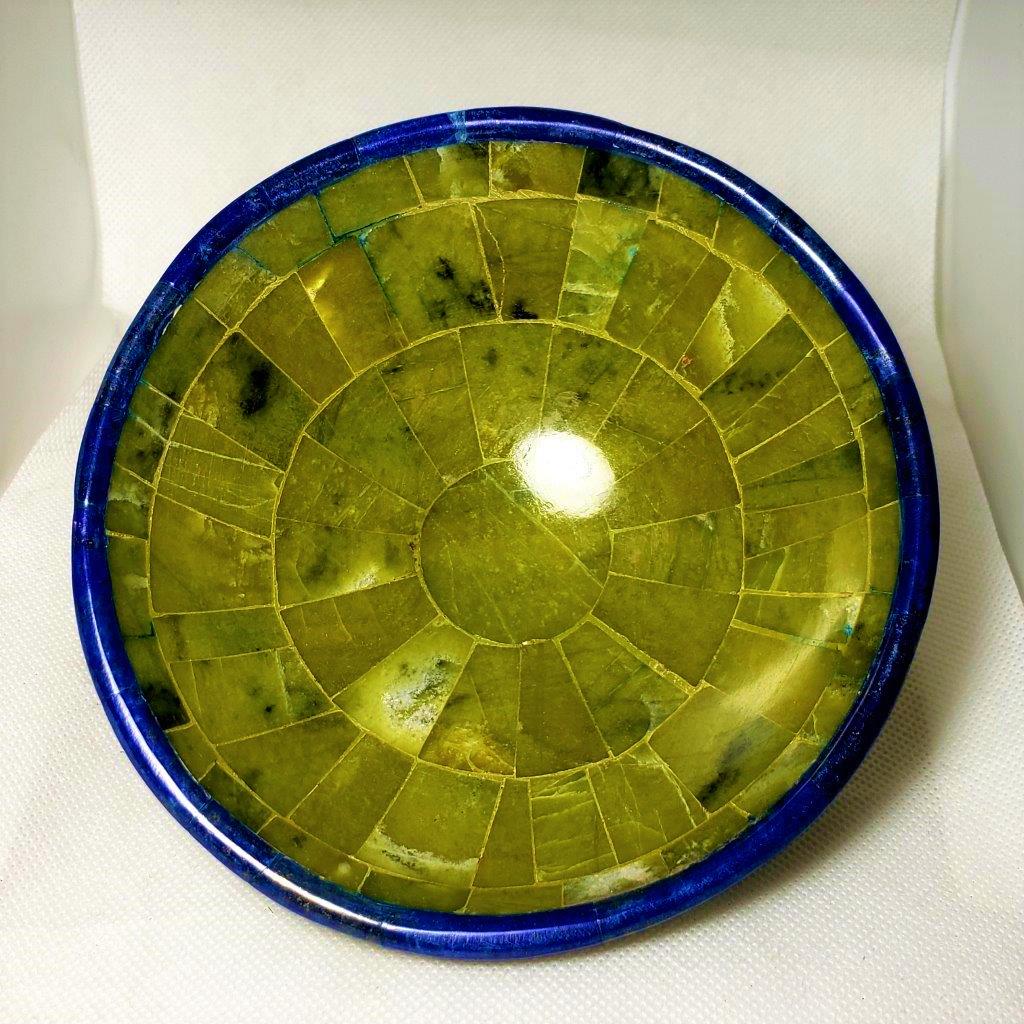 Sarpentine and Lapis Lazuli Bowl - 439 Grams (1 of 2)