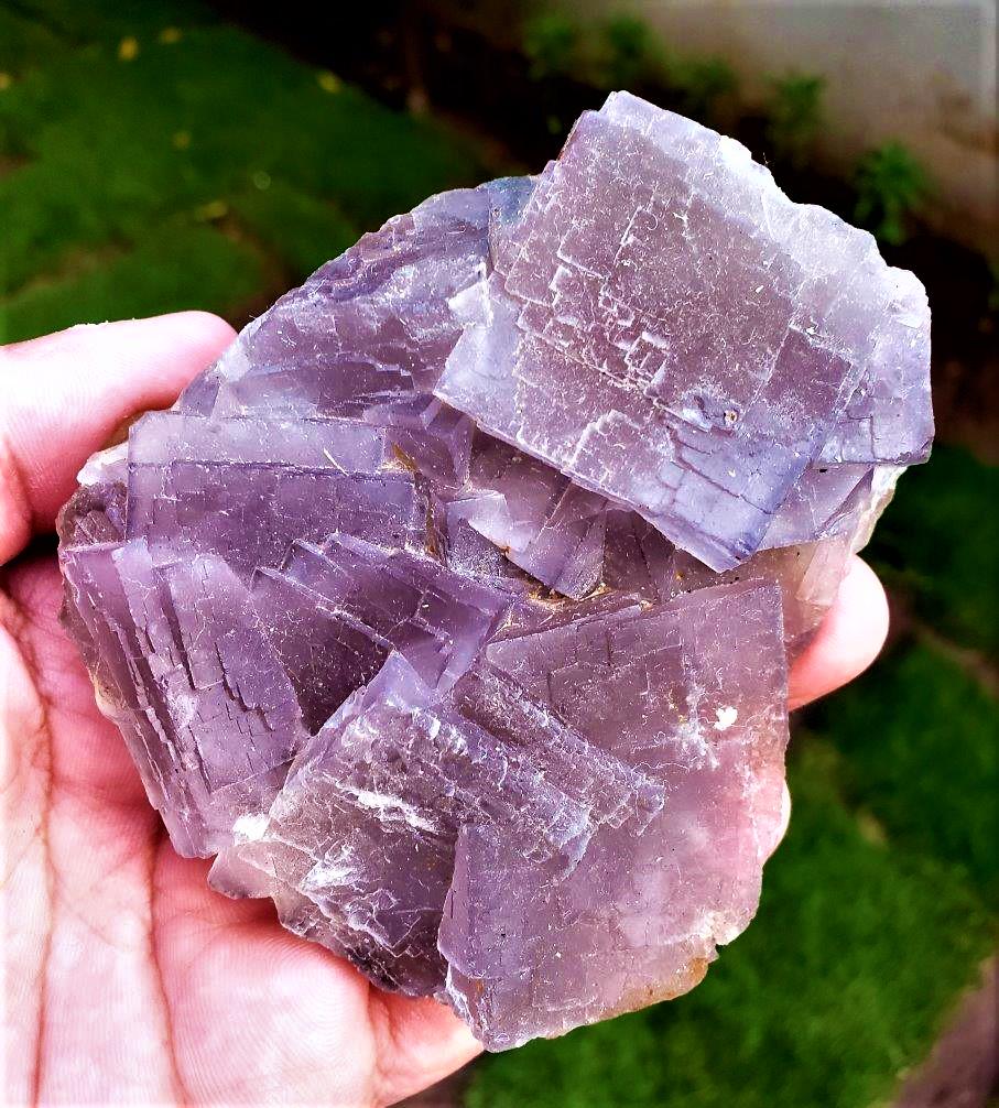 Fluorite Specimen - 302 Grams - 9X7.5X3 CM (1 of 2)