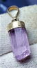 Sterling Silver Natural Pink Kunzite Pendant