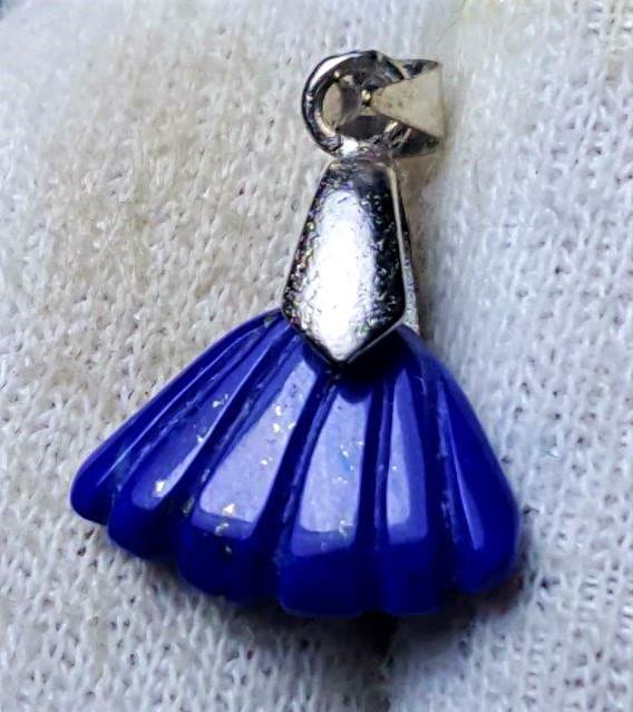 Natural Lapis Lazuli Pendant Solid Sterling Silver (1 of 2)