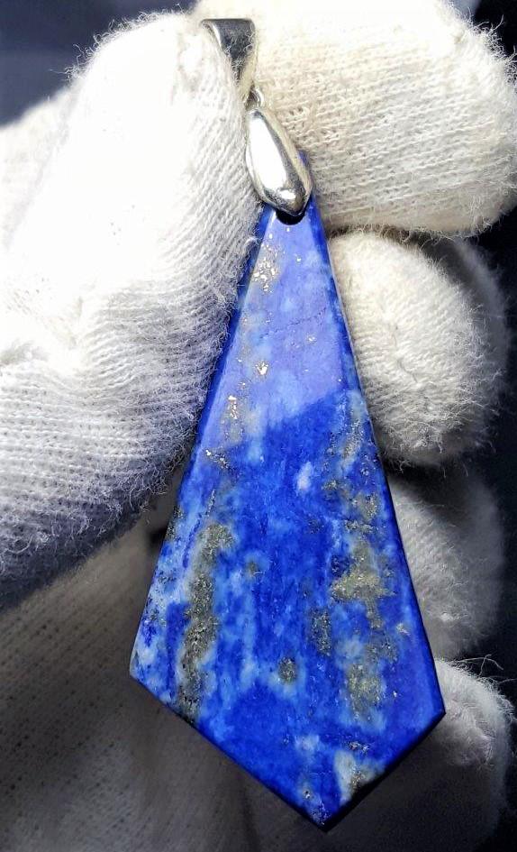 Royal Blue Lapis Lazuli Pendant: Royal Blue Lapis Lazuli Pendant Healing Jewelry, Reiki, Throat Chakra, Gift Idea 52X23X6 mm: Flat-rate of $23.00 to anywhere.shipping rates are determined by Parcel weight and destination.5$ will be c