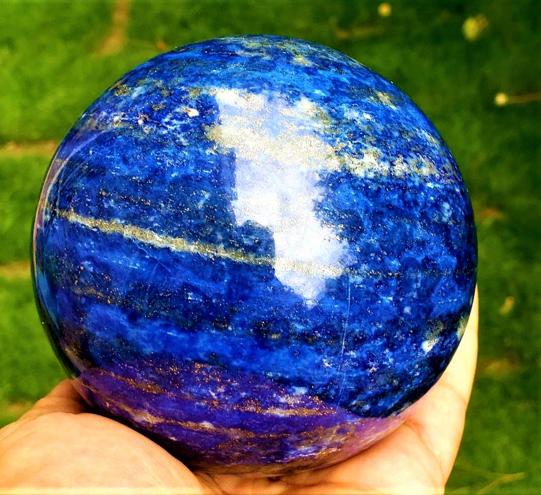 Royal Blue Polished Lapis Sphere - 1390 Grams (1 of 4)